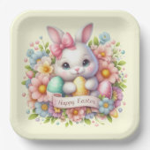 Niedlich Osterhase Pappteller (Vorderseite)