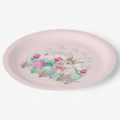 Niedlich Osterhase Pappteller (Schrägansicht)