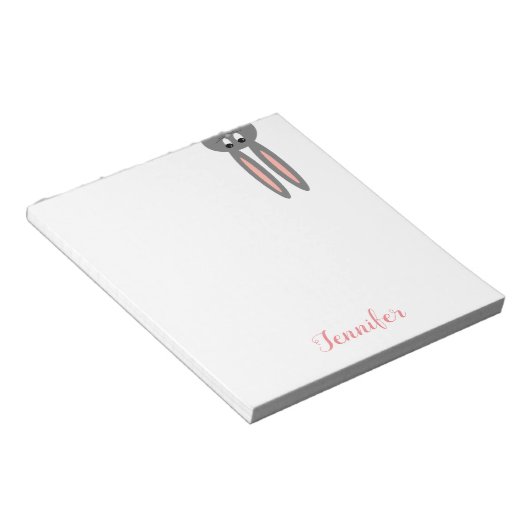 Niedlich Osterhase Personalisierter Notepad Notizblock (angewinkelt)
