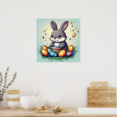Niedlich Osterhase Poster (Küche)