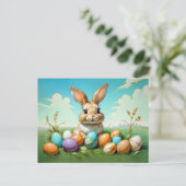 niedlich Osterhase Postkarte (Stehend Vorderseite)