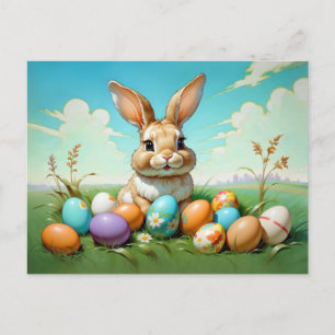 niedlich Osterhase Postkarte