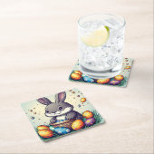 Niedlich Osterhase Rechteckiger Pappuntersetzer (Vor Ort)