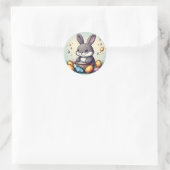 Niedlich Osterhase Runder Aufkleber (Tasche)