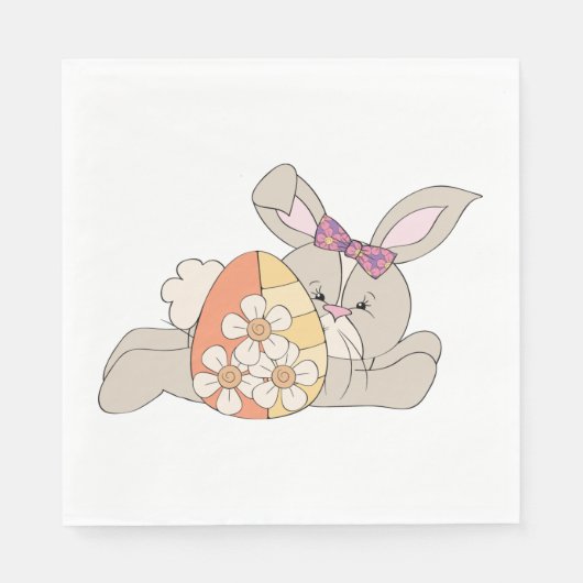 Niedlich Osterhase Serviette (Vorderseite)