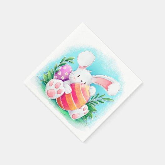 Niedlich Osterhase | Serviette (Ecke)