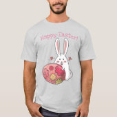 Niedlich Osterhase T-Shirt (Vorderseite)