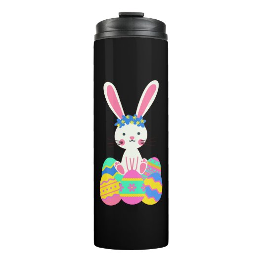 Niedlich Osterhase Thermosbecher (Vorderseite)