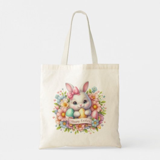 Niedlich Osterhase Tragetasche (Rückseite)