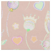 Niedlich Osterhase und Blume Muster Wasserfarbe Stoff (Nahaufnahme)