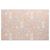 Niedlich Osterhase und Blume Muster Wasserfarbe Stoff (Fat Quarter (45,7 x 55,9 cm))