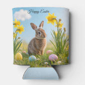 Niedlich Osterhase und Daffodin Dosenkühler (Rückseite)