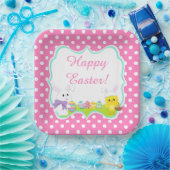 Niedlich Osterhase und Kick Ostereier Jagd Pappteller (Party)