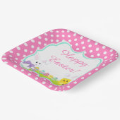 Niedlich Osterhase und Kick Ostereier Jagd Pappteller (Gewinkelt)