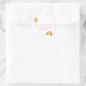 Niedlich Osterhase und Kick Ostereier Jagd Quadratischer Aufkleber (Tasche)