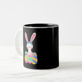 Niedlich Osterhase Zweifarbige Tasse (Vorderseite Links)