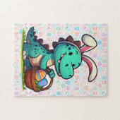 Niedlich, Osterhasen-Dinosaurier Puzzle (Horizontal)