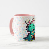 Niedlich, Osterhasen-Dinosaurier Tasse (Vorderseite Links)
