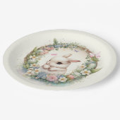 niedlich Osterhasen-Feier Pappteller (Schrägansicht)