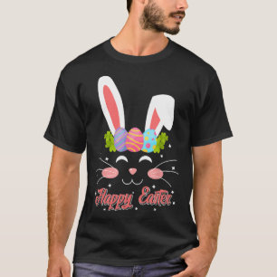 Niedlich Osterhasen-Gesicht glücklich Ostern Bunny T-Shirt