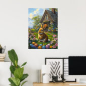 Niedlich Osterhasen-Poster Poster (Heimbüro)