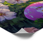 Niedlich Osterhasen-Poster Poster (Ecke)