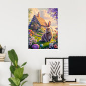 Niedlich Osterhasen-Poster Poster (Heimbüro)