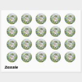 Niedlich Osterhasensticker Runder Aufkleber (Blatt)