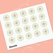 Niedlich Osterhasensticker Runder Aufkleber