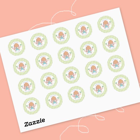 Niedlich Osterhasensticker Runder Aufkleber