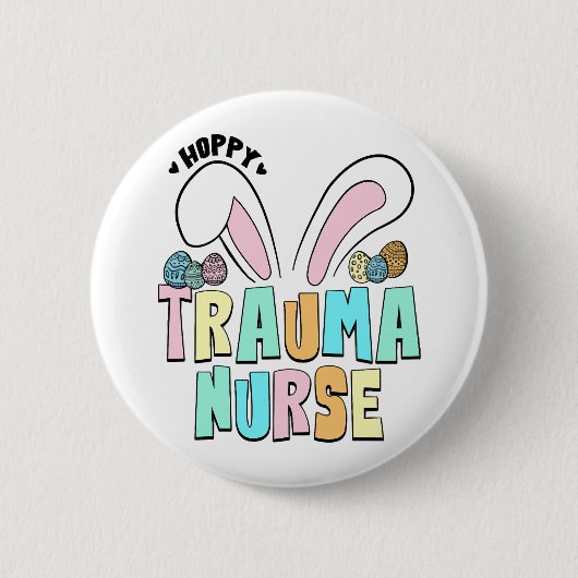 Niedlich Osterhoppe Trauma Kurse Sonnige Ohren Button (Vorderseite)