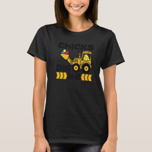 Niedlich Osterhühner Dickicht Me Bulldozer Ostern T-Shirt