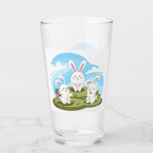 niedlich Osterhütte  Glas (Rückseite)