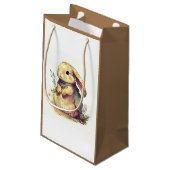 Niedlich-Osterkaninchen Kleine Geschenktüte (Rückseite Schrägansicht)