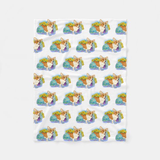 Niedlich-Osterkorgi Fleecedecke (Vorderseite)