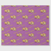 Niedlich Osterküken Lila Ostern Geschenkpapier (Flach)