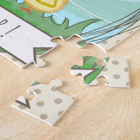 Niedlich Osterküken mit Pilz Happy Oaster Puzzle (Seite)