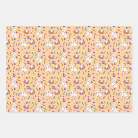 Niedlich Ostermuster Bunny Geschenkpapier Set (Vorderseite)