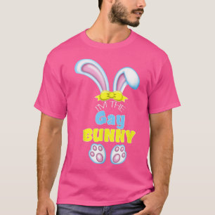 Niedlich Ostern bin ich der Gay Bunny LGBTQ Pride  T-Shirt
