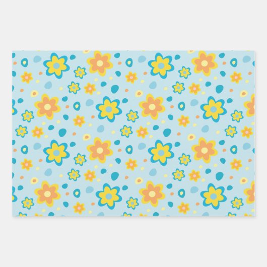 Niedlich Ostern Blume Geschenkpapier Set (Vorderseite 2)