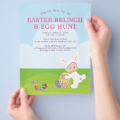 Niedlich Ostern Brunch Ei Hunt Party Flyer (Hand)