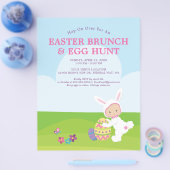 Niedlich Ostern Brunch Ei Hunt Party Flyer (Einzeln)