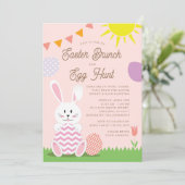 Niedlich Ostern Brunch & Eierjagd Urlaub Einladung (Stehend Vorderseite)
