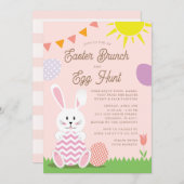 Niedlich Ostern Brunch & Eierjagd Urlaub Einladung (Vorne/Hinten)