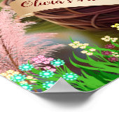 Niedlich Ostern Bsonnige Hase Personalisierte Kuns Poster (Ecke)