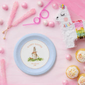Niedlich Ostern Bunny Blue & White Pappteller (Party)