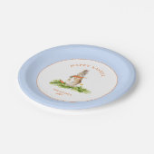 Niedlich Ostern Bunny Blue & White Pappteller (Schrägansicht)