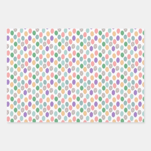 Niedlich Ostern Bunny Chickens Mixed Ostermuster Geschenkpapier Set (Vorderseite 2)