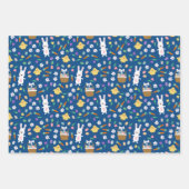 Niedlich Ostern Bunny Chickens Mixed Ostermuster Geschenkpapier Set (Vorderseite)