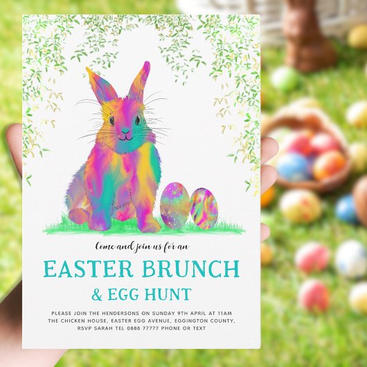 Niedlich Ostern Bunny Egg Hunt und Brunch Aquamari Einladung